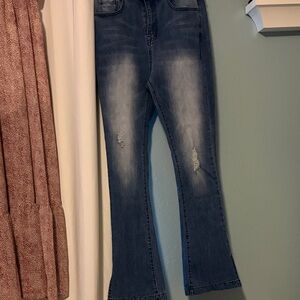Stylish Blue Flare Women's Jeans